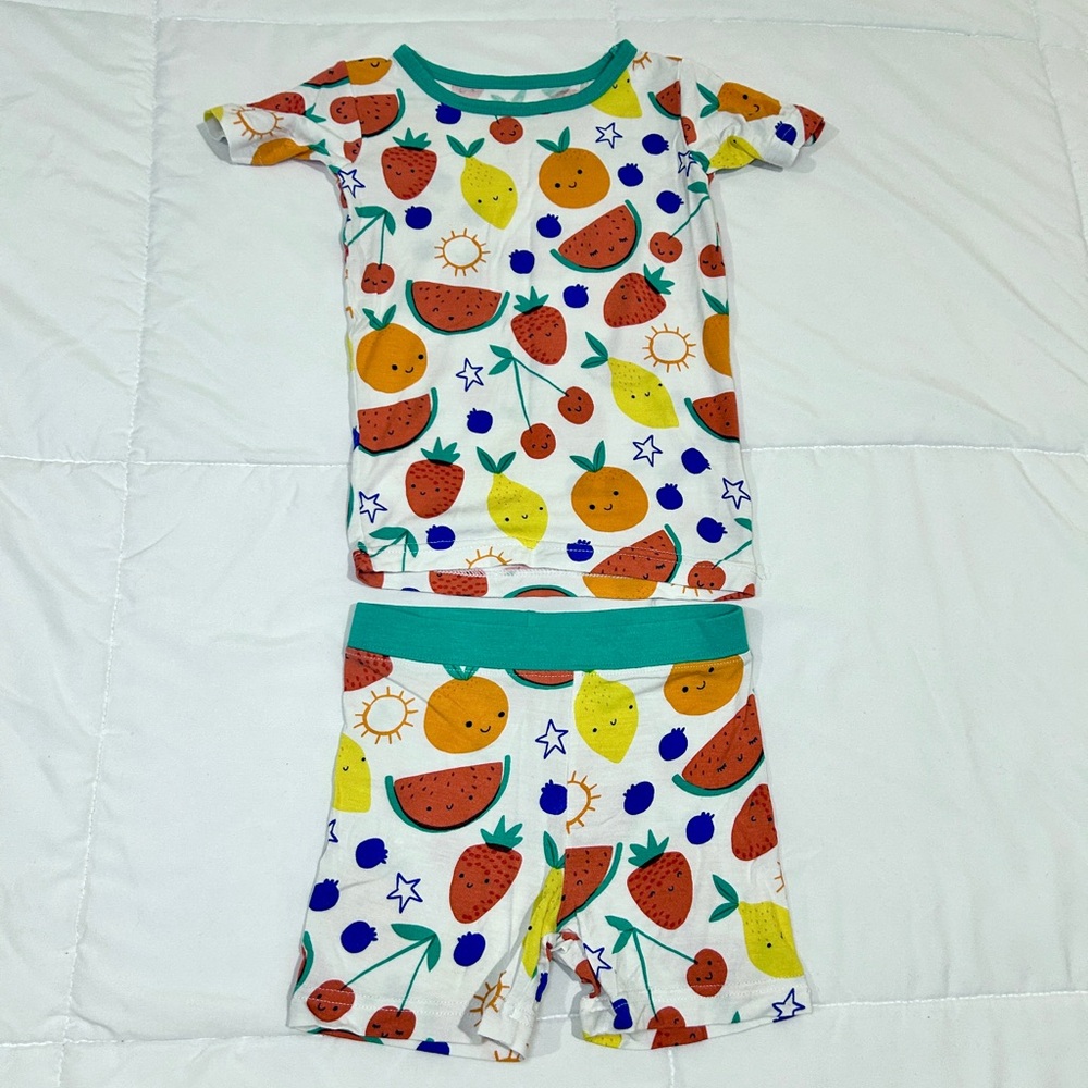 Little Sleepies Fruit Print Short Sleeve Pajama Set